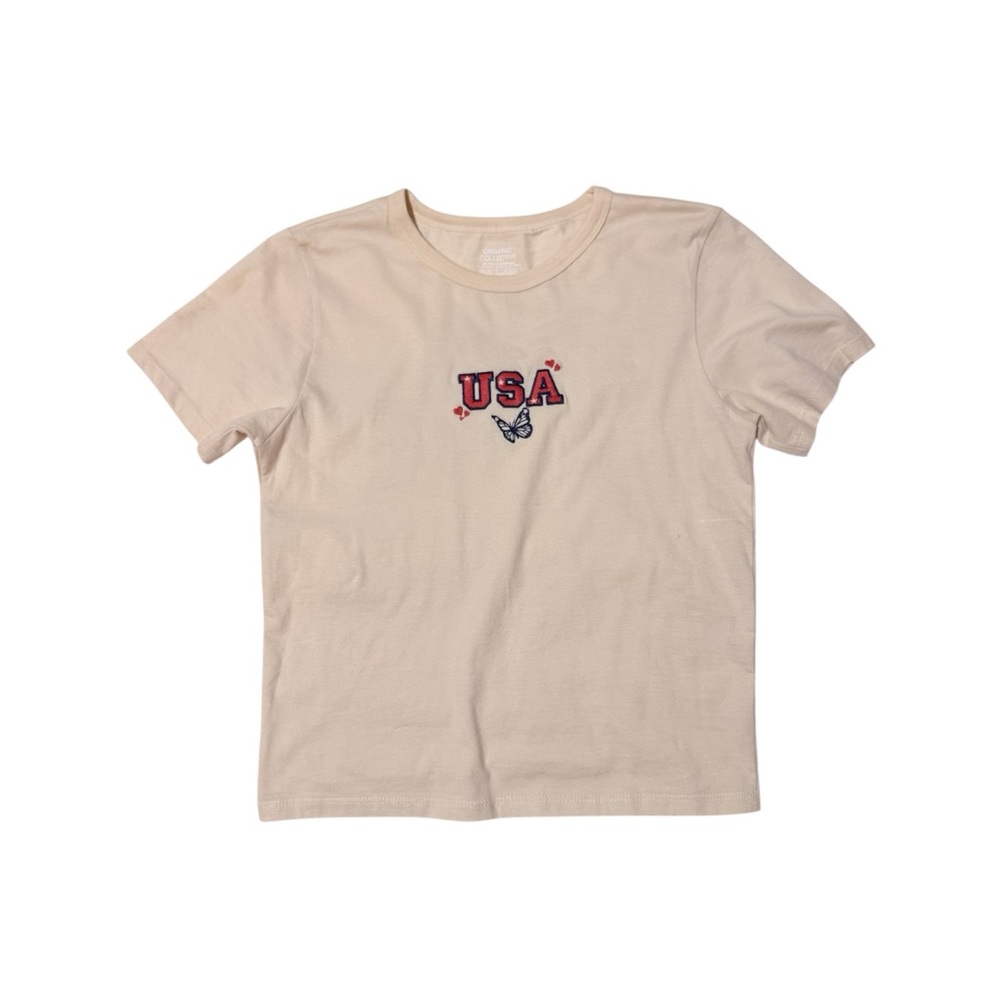 Organic Collective By Organic Generation USA Women’s Crop Top Beige Size XS